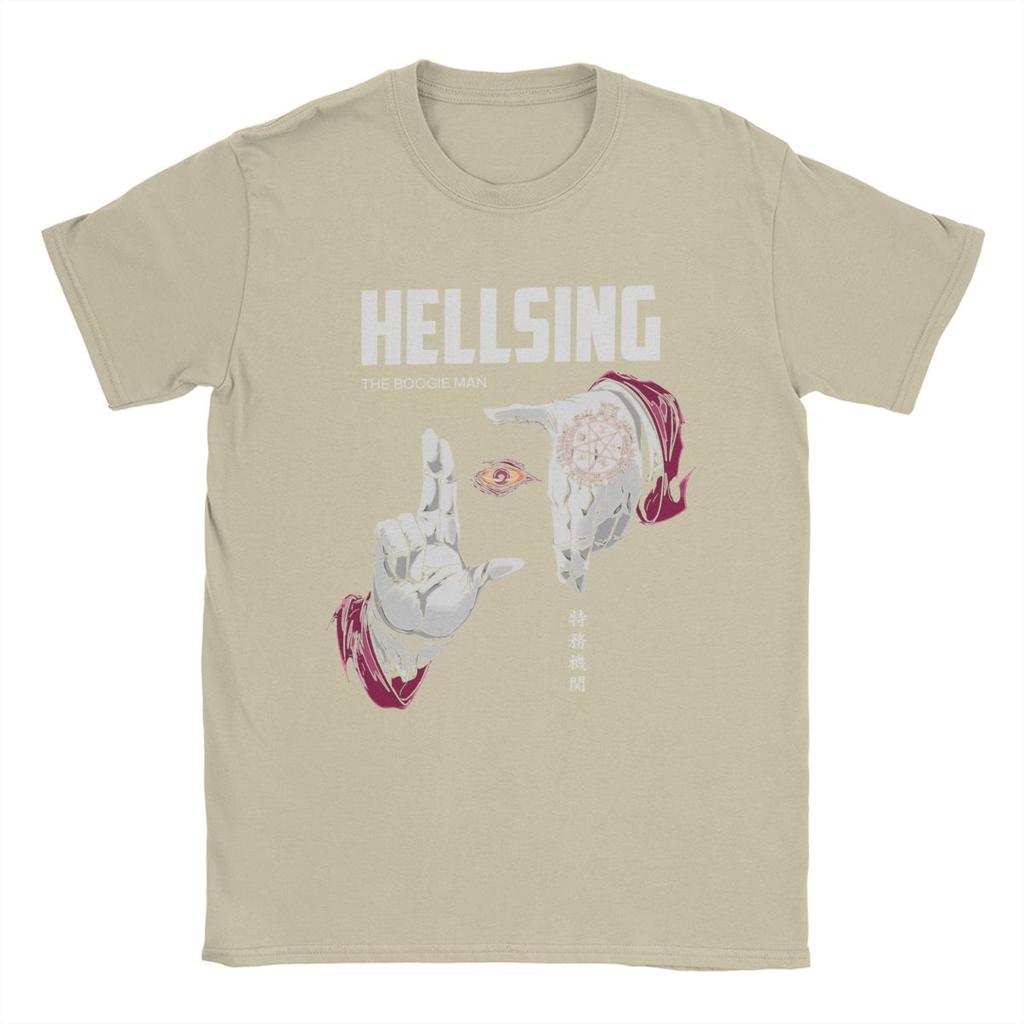 Casual Hellsing The Boogies Man T-Shirt for Men Crewneck 100% Cotton T Shirt Short Sleeve Tee Shirt Adult Tops