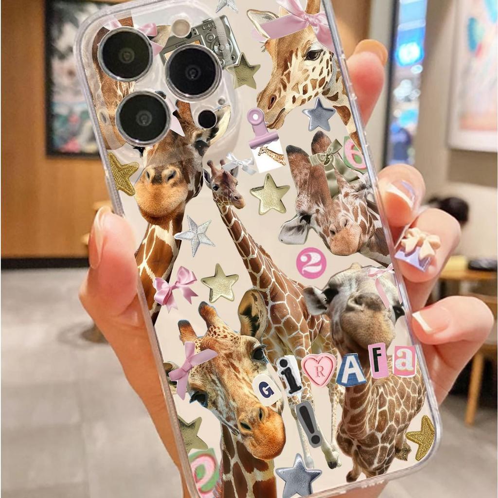 Deer Photo Drop-Proof Transparent Case for iPhone 14-17 Pro Max