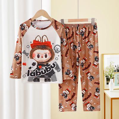 Kids Boys Casual Girls Pajamas Cute Cartoon Long Sleeve T-Shirt Tops + Pants New Baby  Clothing Sets