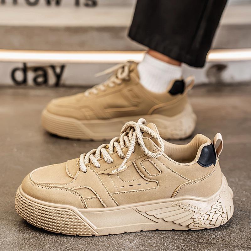

Men s Chunky Sneakers Contrast Stitching Wing Sole Thick Sole Casual Low-top Shoes 44 дубильна кора
