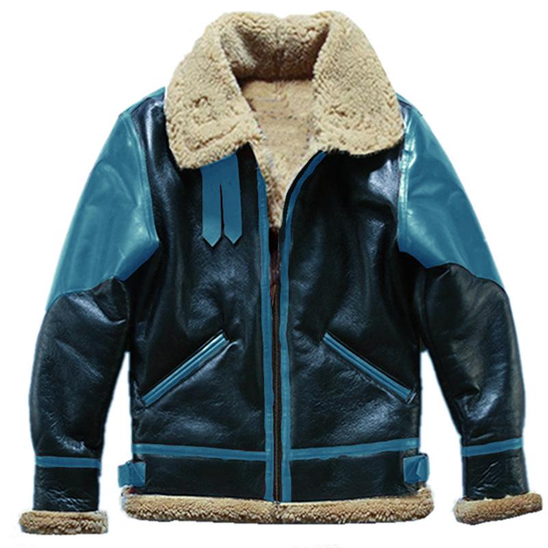 Winter Orders Surge Fur Integrated Thickened Jacket Imitation Leather Velvet Men's Coat Contrasting Jacket