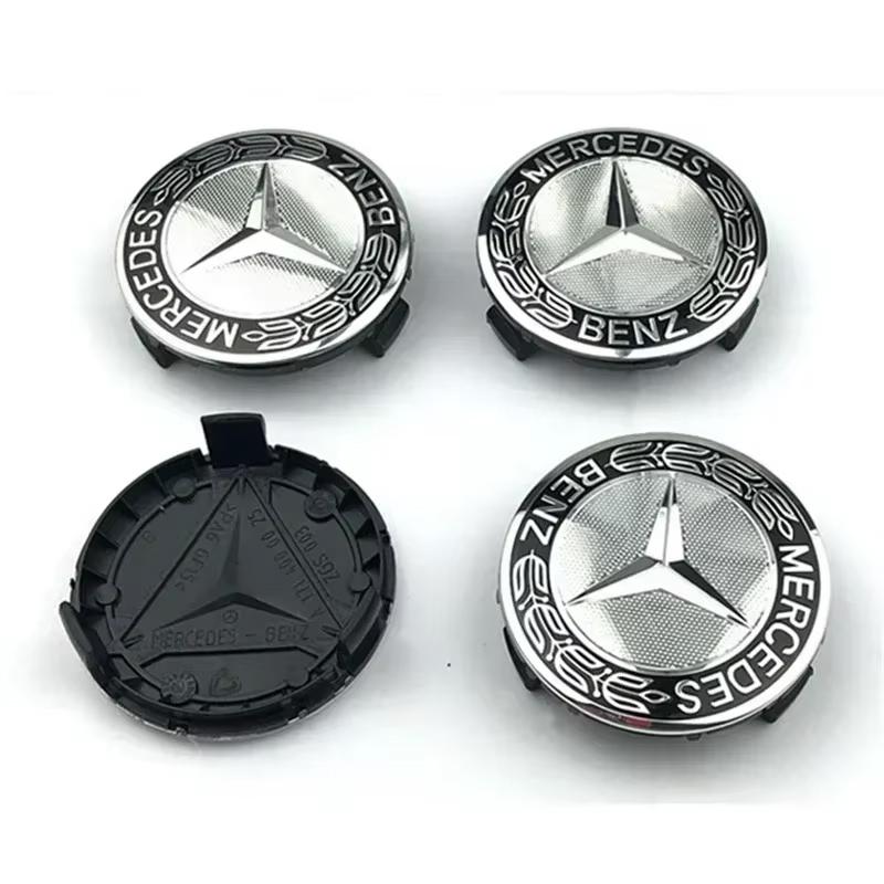 75mm Car Logo Tire Rim Center Cover for Mercedes Benz W212 W163 W176 W166 W203 W204 W205 W209 W210 W211 W221 CLA Wheel Hub Caps CI1