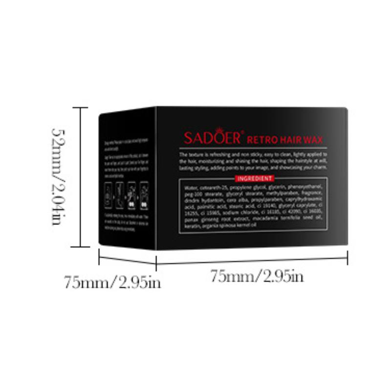 Herren Vintage Haarwachs SADOER Starkes Styling Natürliche Flauschige Haar-Tonerde