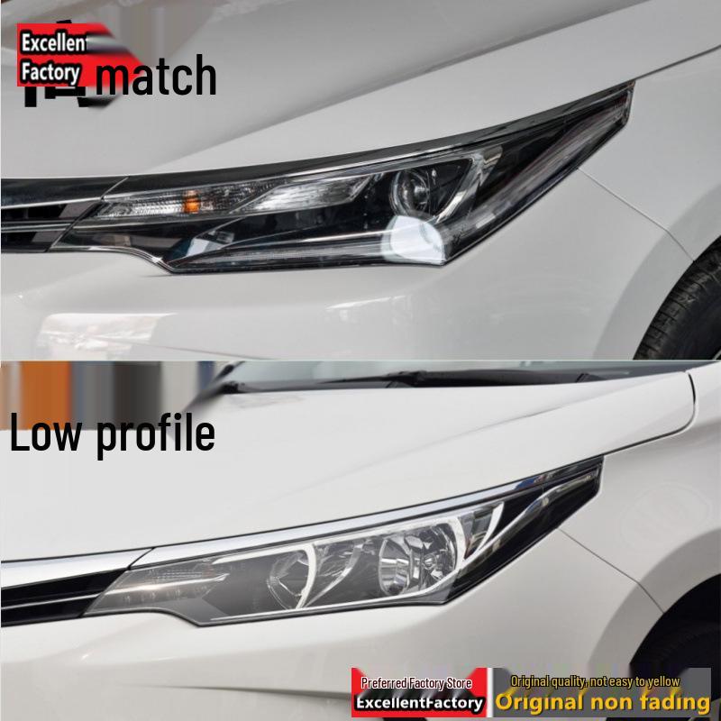 Corolla 2016-2018 Headlight Cover Set - High/Low Configurations, Clear Lampshade Replacement.