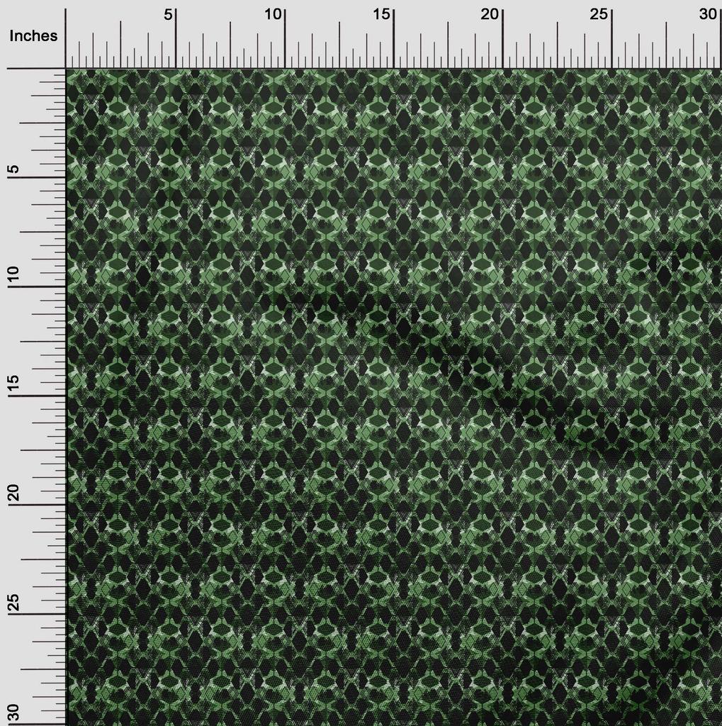 oneOone Cotton Flex Green Fabric Geometric Quilting Supplies Print Sewing Fabric By The Yard 40 Inch