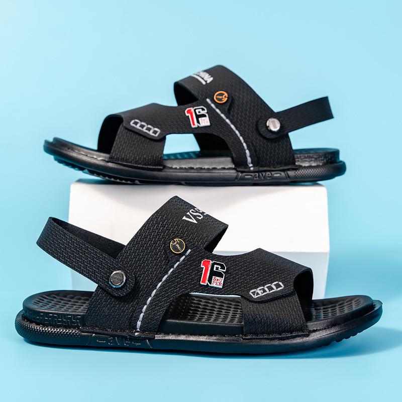 

Summer beach sandals men driving one pedal casual shoes outdoor breathable lightweight versatile slippers beach shoes 40