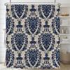 Bunter Bohème-Stil Blumenmuster Duschvorhang Boho Floral Wasserdicht Modern Badezimmer Badewannenvorhang Raumdekor Mit Haken