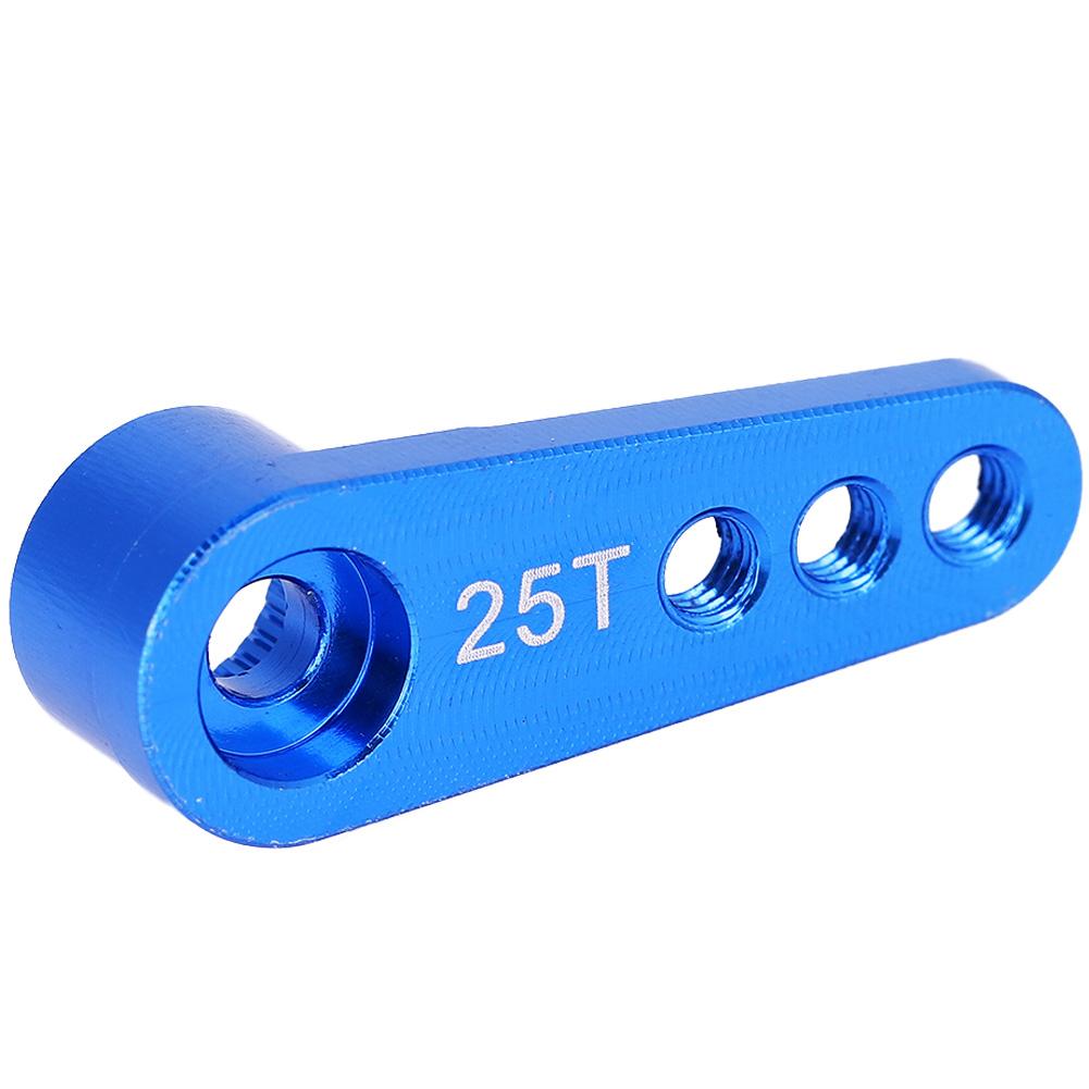 Aluminum Alloy 25T Steering Servo Horn Arm Suitable for RC 1:8:10 Model Car (Blue ( 86NB))