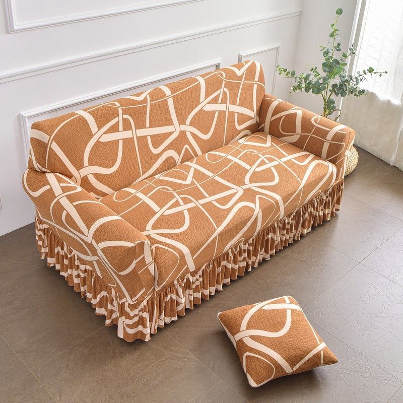 Floral Printed Sofa Cover for Living Room Plaid Stretch Couch Slipcover L Shape Corner Sofa Covers Sofa Towel 1-4 Seat