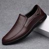 All-Season Men's Leather Shoes: Trendy British Style, Large Size Dad Shoes, Casual and Stylish.