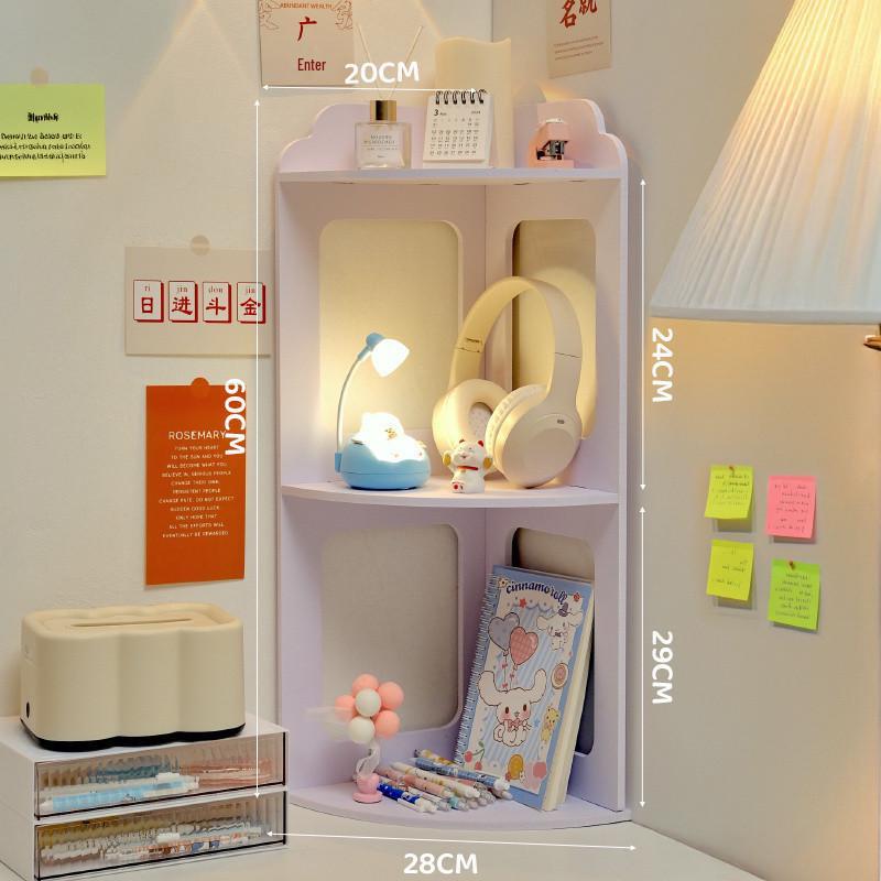 Prateleira de Canto Triangular para Chão de Banheiro para Artigos de Higiene