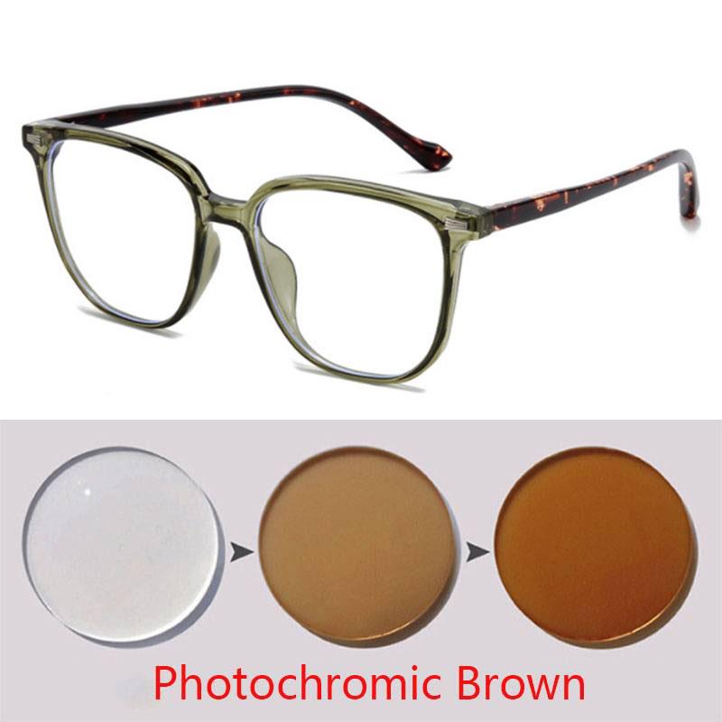 Oversize Frame Square  Glasses Prescription Spectacles Myopia -0.5 To -6.0  Hyperopia +0.5 To +6.0