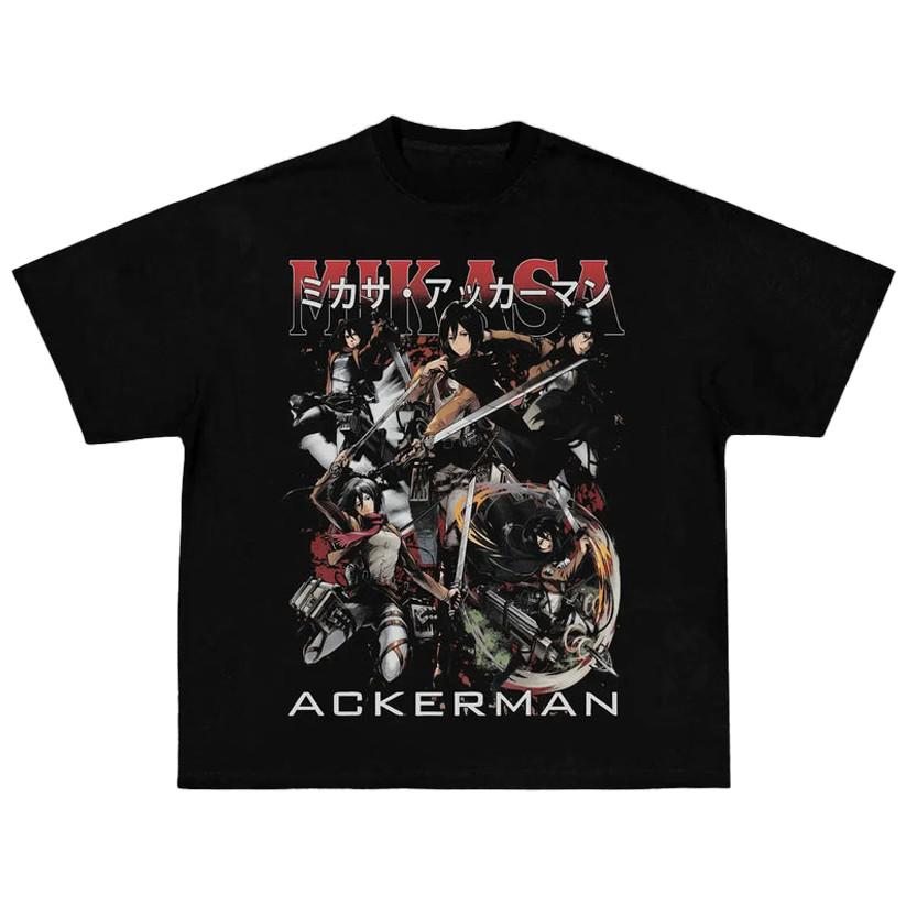 MIKASA Attack On Titan Graphic Tee Unisex Anime Manga T Shirt S-4XL