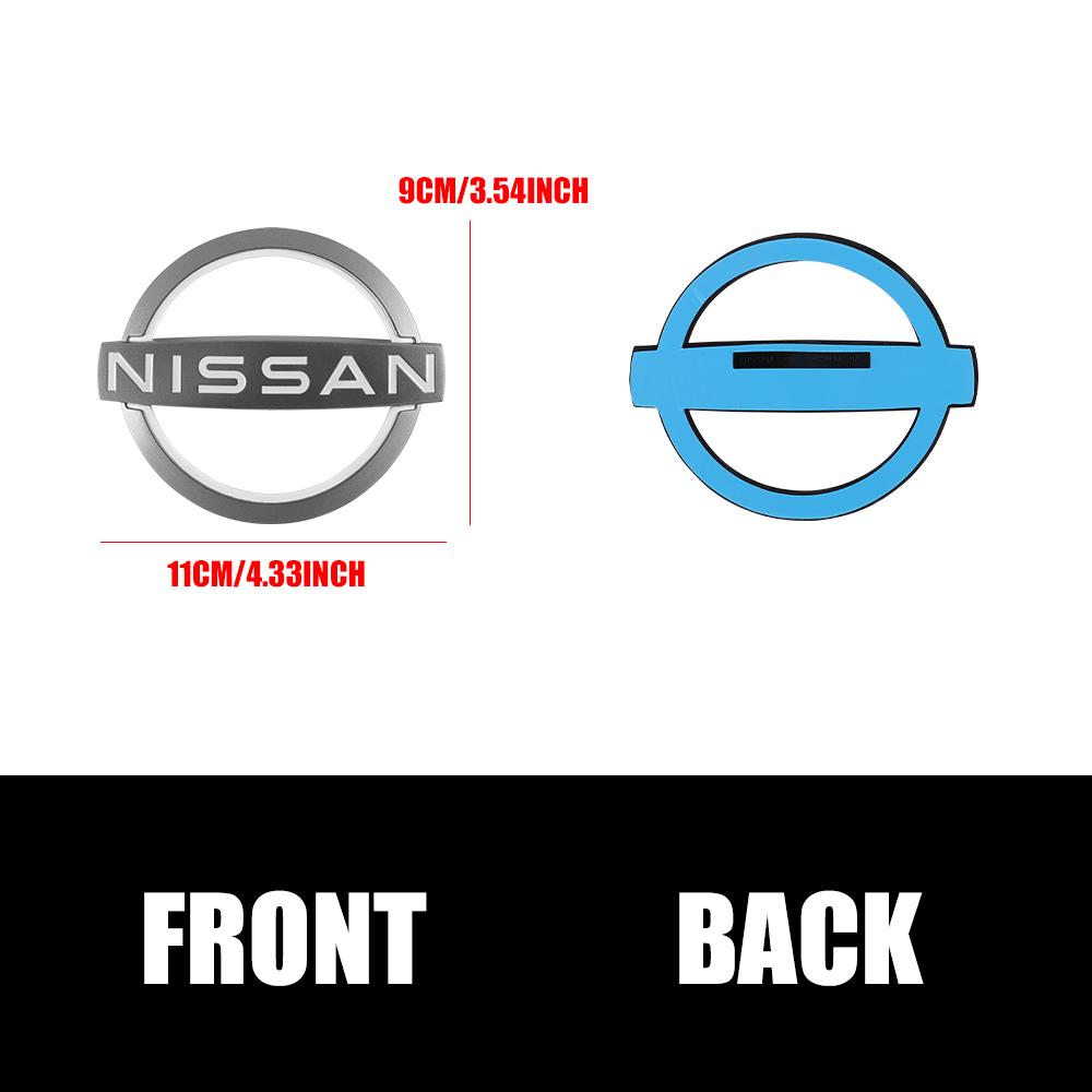3D ABS Car Front Emblem Rear Trunk Badge Steering Wheel Sticker For Nissan Qashqai Tiida Kicks Versa Leaf Sentra X-trail Altima