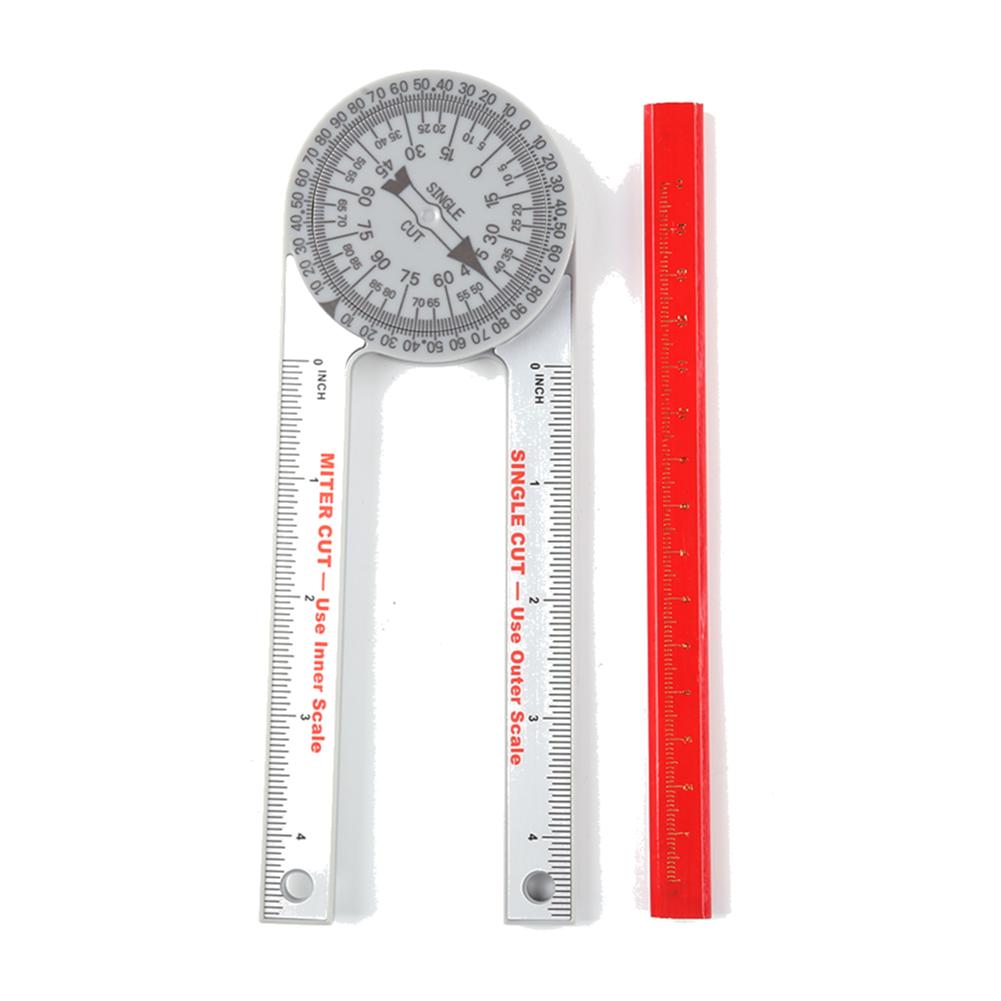 

Угломер для торцовочной пилы по дереву с карандашом, прецизионный угловой измеритель для плотников, сантехников, угломеры