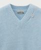Seteo (W) Essen Two-Tone Mohair Blend Knit Sky Blue