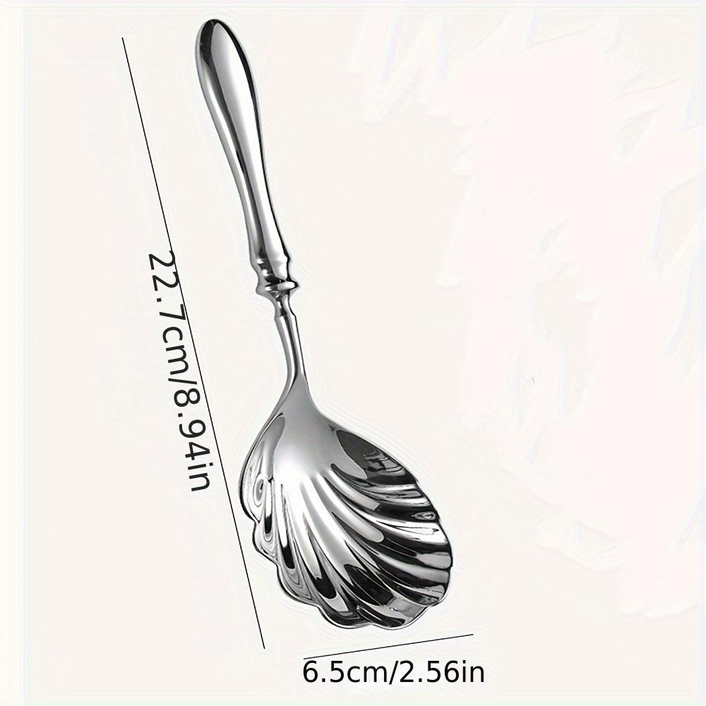 

Профессиональная сервировочная ложка, Сверхпрочная суповая ложка с элегантным дизайном раковины, Зеркальная полировка, Эргономичная рукоятка, для дома, ресторанов, свадеб Featured Shell Serving Spoon, 1 Piece