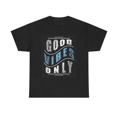 Nur gute Vibes Grafik T-Shirt Unisex Schweres Baumwoll-Tee