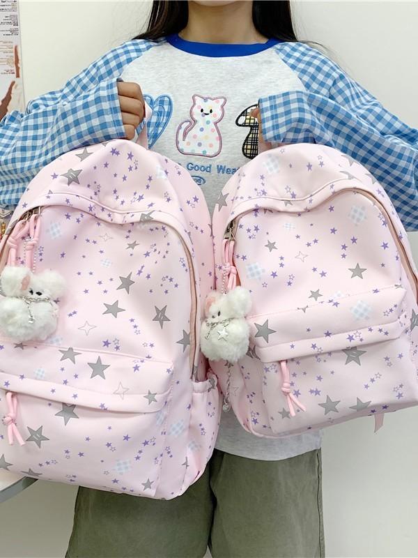 Forest Style Starry Backpack For School Students With Breathable Oxford Fabric
