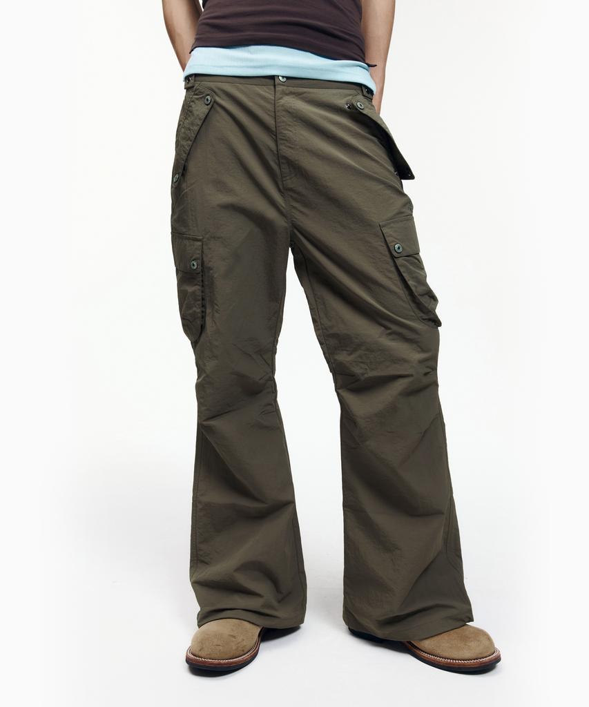 AAKAM Flare Ripstop Cargo Pants (Khaki)