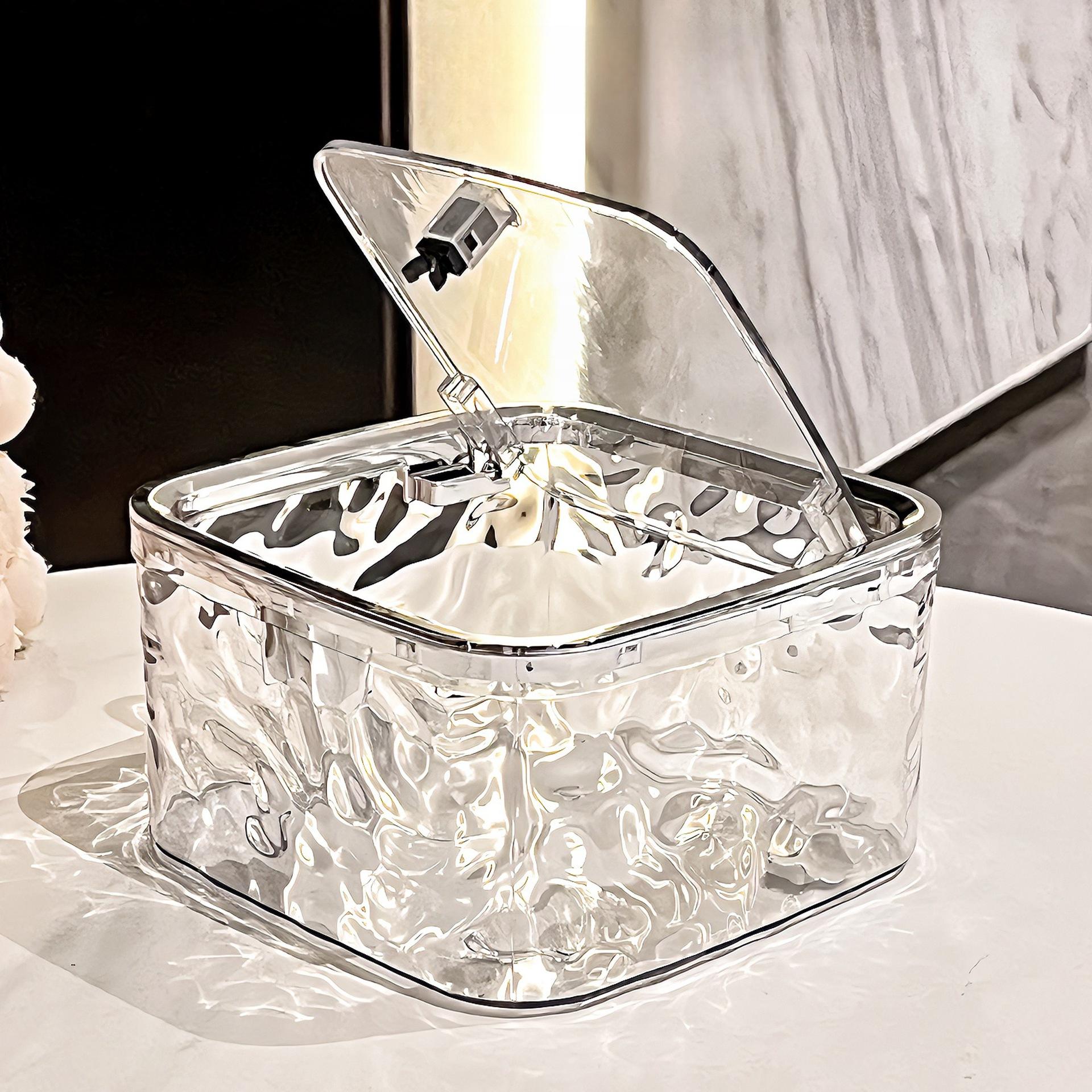 

Коробка для хранения аксессуаров для волос, большая вместимость, прозрачный акрил, портативная коробка для хранения, органайзер для резинок и заколок для волос для девочки прозрачный