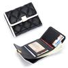 Short wallet women's leather niche ins style rhombus three-fold wallet 2025 new multi-card women's short wallet