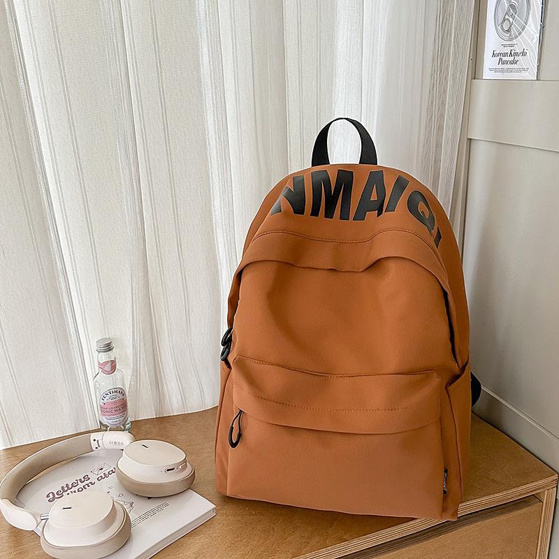 Schoolbag Backpack Simple Alphabet School Bag New Backpack Campus Versatile Large Capacity High School College Student Commuter