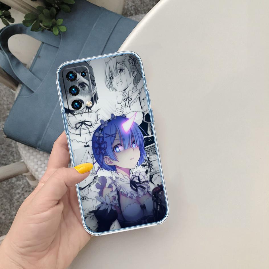 CJ48 Emilia Re Zero Ram Rem Soft Shell Transparent Phone Case for Motorola Moto G7 G8 G9 G84 G85 G73 G24 G15 Z2 Play Power Plus