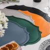 PVC Place Mats Kitchen Dining Table Mats Steak Pad Anti-scalding Insulation Pads INS Style Oval Shaped for Home Kitchen
