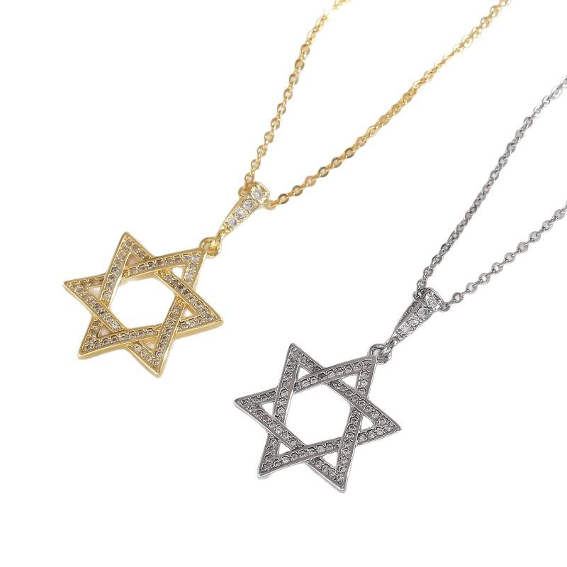 Hexagram Necklace for Men - Simple and Versatile, Fashionable and Unique. Hexagonal Star Necklace for Women.