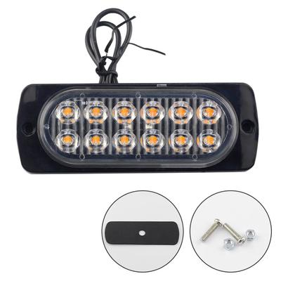 4PCS 12 Strobe LED Weißlicht Warnleuchte Notfallblinkende Seitenmarkierungslichtleisten Warnung