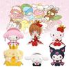 Adorable Sanrio Figure Set Including Kuromi Cinnamoroll Pudding Dog And Sakura Collectible Toys