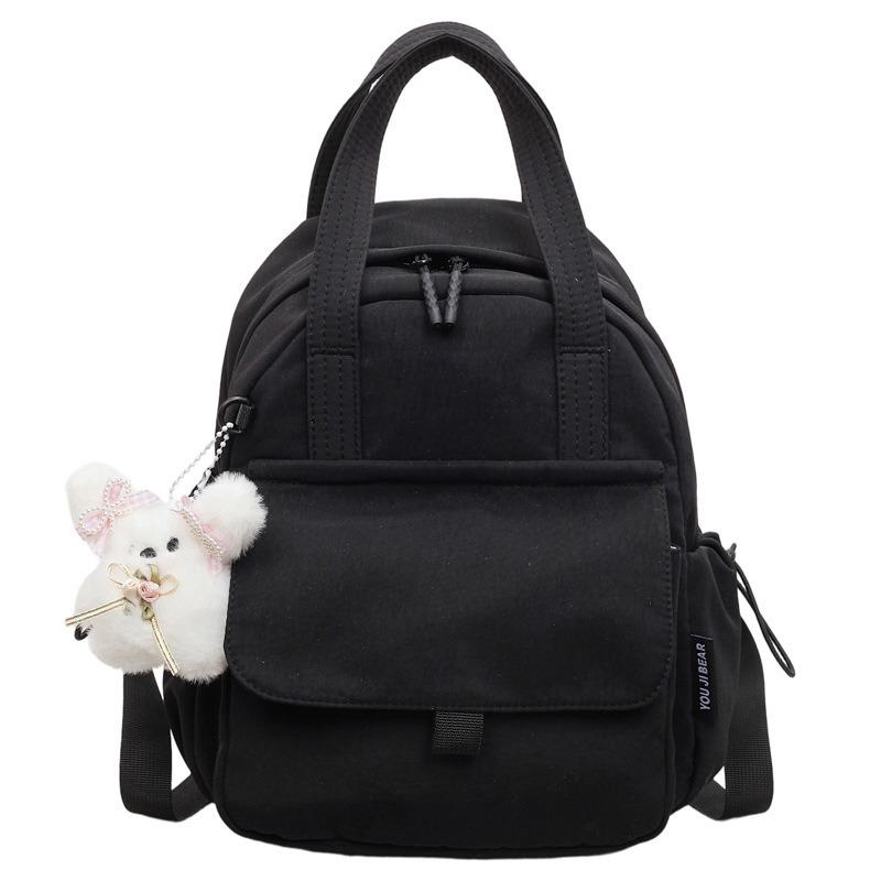 Mori solid color backpack women's new simple and fashionable student small backpack versatile casual and lightweight mommy bag
