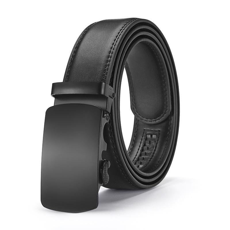 

Мужской ремень из натуральной кожи - Автоматическая пряжка, Повседневный модный, Стиль для деловых брюк. 130 cm
