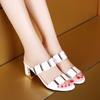 Shoes for Women 2024 Fashion Summer High Heel Sandals Lady Sexy Comfortable Sandals Female Cute Pu Leather Sandals Zapatos Mujer