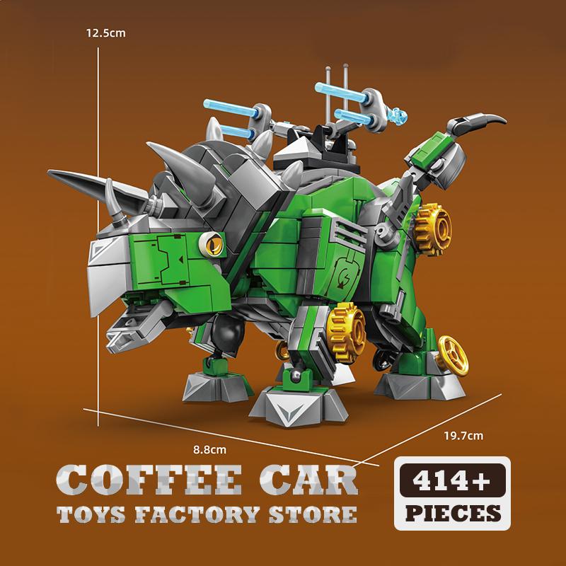 Non-Toxic Creative T-Rex Bricks Puzzle Toys Moc Mech Dragon Building Kit 3D Dinosaur Block Triceratops Robot Model Gift For Kids Adult New