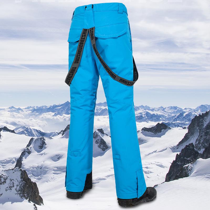 Unisex Waterproof Windproof Breathable Ski Pants - Heat-Sealed, Warm, Double Board