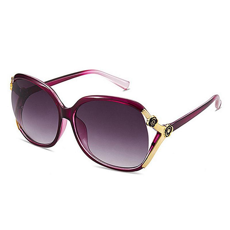 Ochelari de soare Camellia la modă europeană și americană, ochelari de soare eleganți cu umbrire UV, ochelari de soare mari cu față rotundă, ochelari retro subțiri.