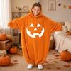 Kids' Halloween Printed Flannel Romper Pajama Set for Loungewear