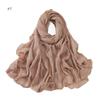 Good Quality Luxury Silver Thread Crepe Plaid Shawl Scarf Polyester Gilt Shiny Headscarf Head Covering Women Hijab