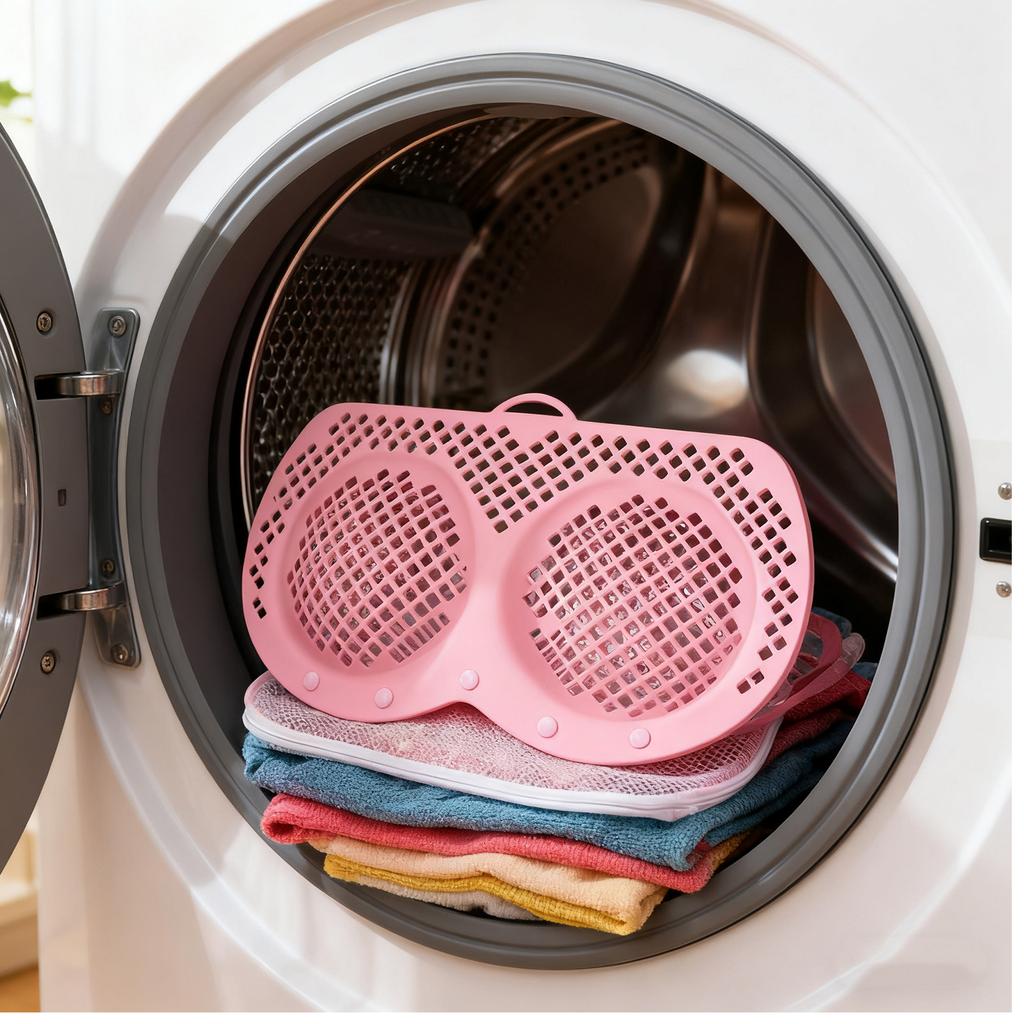 Bra Laundry Bag Lockable Zipper Underwear Washing Bag Reusable Silicone Bra Storage Bag Fits for 32A-38DD Cup