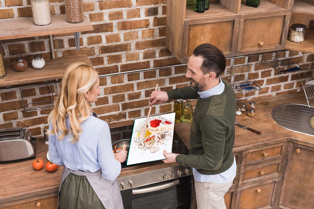 GLASS PLATE CUTTING BOARD 52x40 SPICES