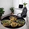 1 Stück Scarface Büro Rundteppich, Rutschfest, Weich und Langlebig, Büroteppich für Innendekoration, Perfekt für Büro, Schöne Dekoration
