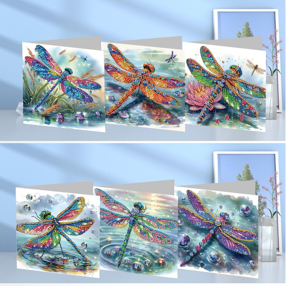 6PCS DIY Diamond Painting Greeting Card Set Diamond Art Handmade Cards for Christmas Birthdays Thanksgiving and Holidays