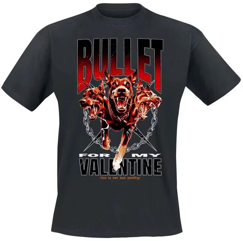 2026 New Hot Bullet For My Valentine Brutal Heart Tee  Metalcore Tshirt With Doublesided Gradient Logo Print