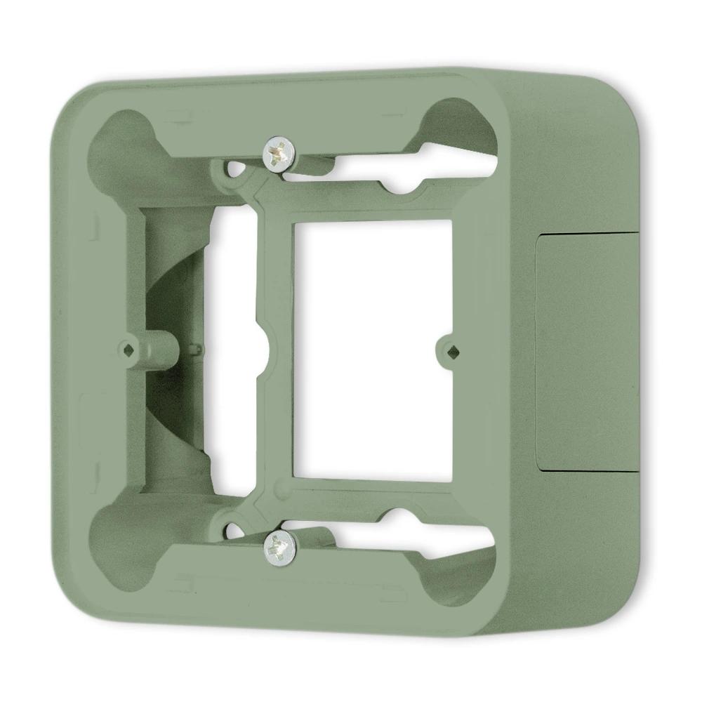Double stair switch, rounded surface-mounted set, Mini sage