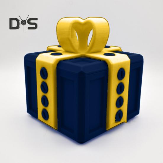 3D Printed Annoying Gift Box with Screws Colorful Square Puzzle Present Box Assembly Disassembly Toy Home Office Bookshelf Desktop Decoration Ornament