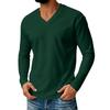 Men's V-Neck Long Sleeve Casual Shirt for Everyday Comfort