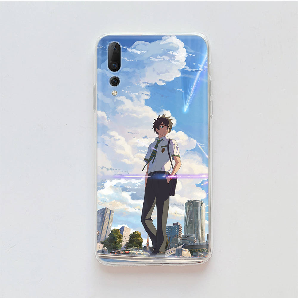 

Прозрачный чехол для Samsung A04 A14 A23 M33 M53 Realme 10 9 C35 C55 VIVO X80 Infinix Hot 30 Note 11 Tecno Spark 8P Pro W-69 Ваше имя Аниме Samsung A04s жасмин