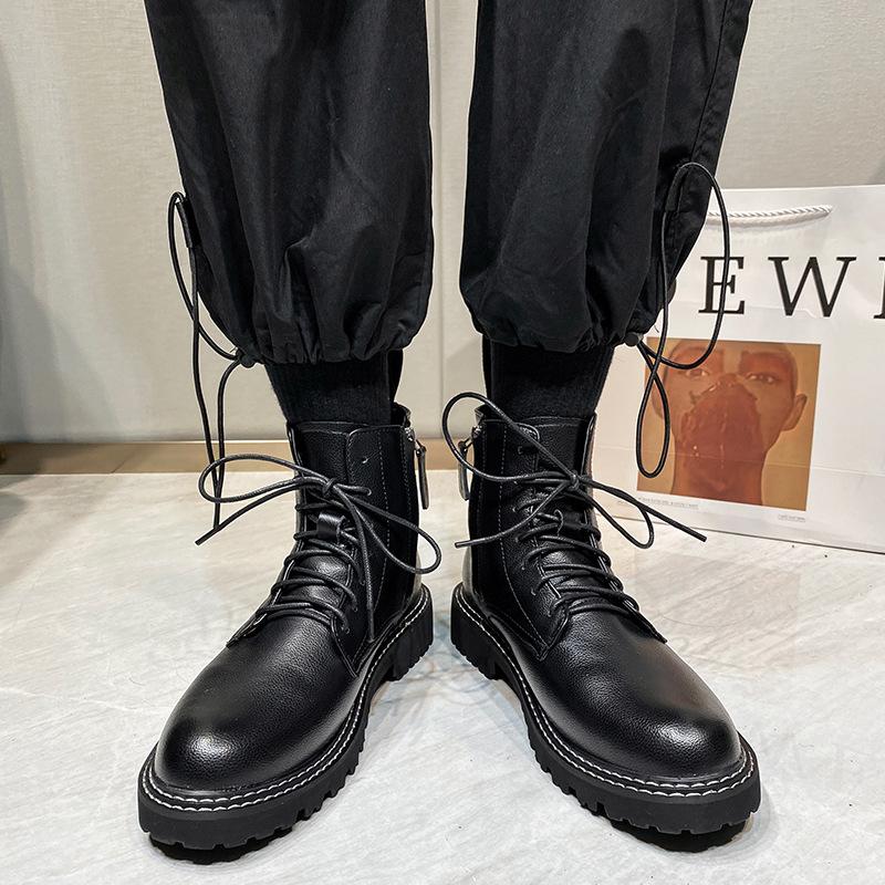 Year Zipper Martin Boots Men'S Short Boots Tooling Fleece Warm Men'S Boots M11-T